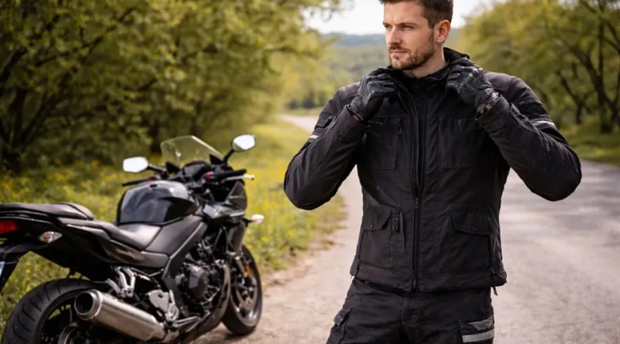 Abbigliamento moto per la mezza stagione