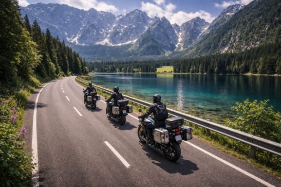 Laghi di Fusine in moto